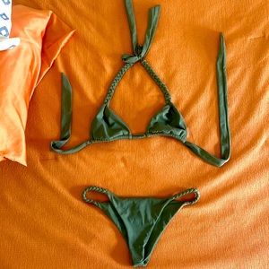Ola Feroz Bikini Set Olive Green Size XS